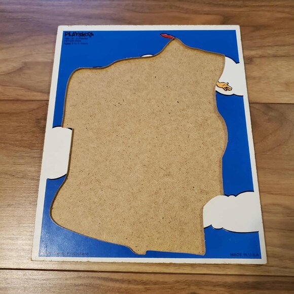 Vintage Playskool Peter Pan Puzzle 190-18  8 Piece Wooden Puzzle (Ages 2–4) - Picture 2 of 5